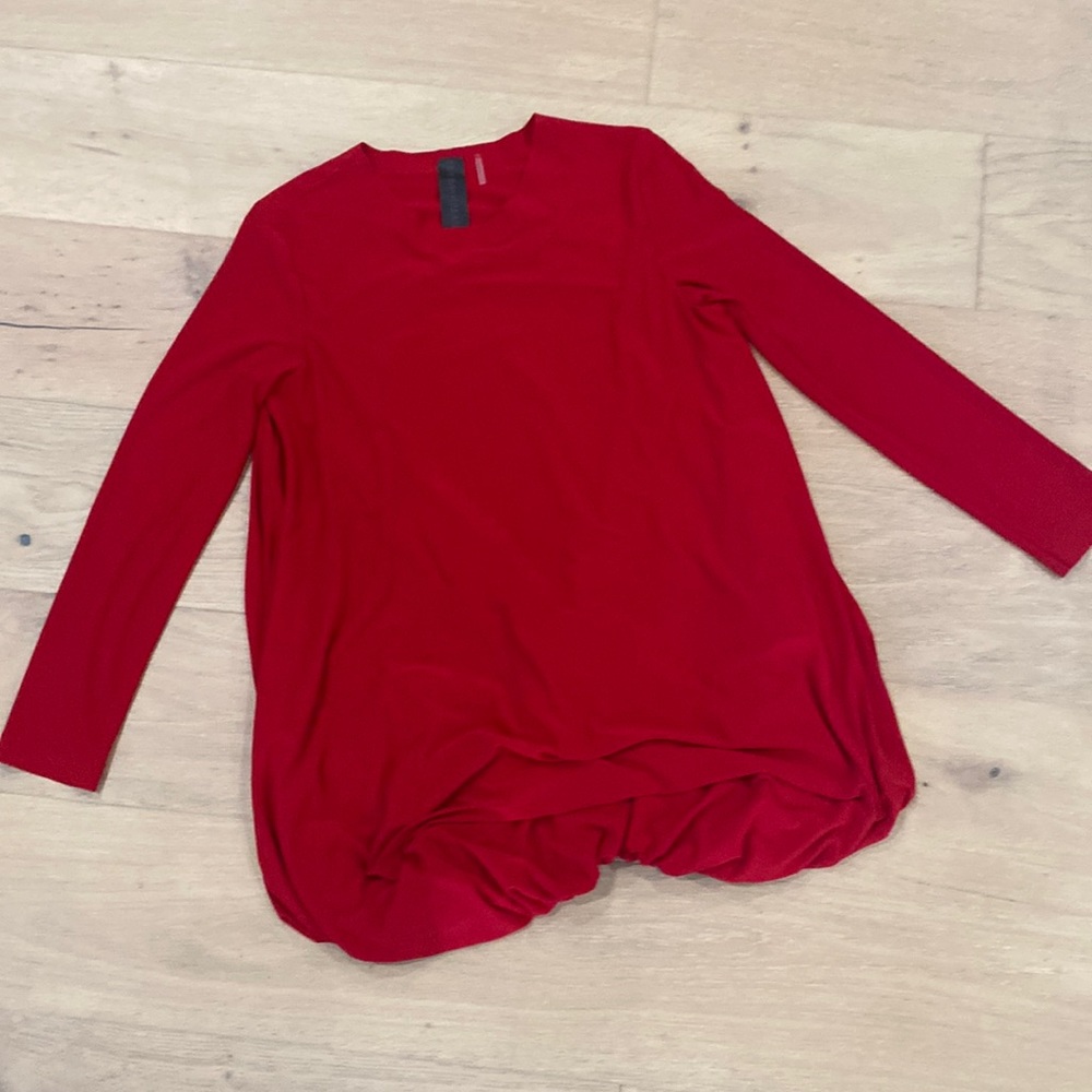Red bubble hem Norma Kamali Mini dress, XS